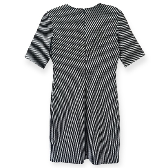 Theory Black White Claymont Rijik Check Stripe Stretch Sheath Dress - Picture 7 of 16